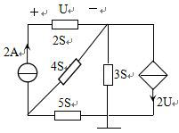 电路如图所示，求2A电流源发出的功率。 [图]...电路如图所示，求2A电流源发出的功率。 
