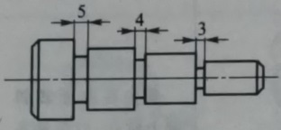 下图结构工艺性较合理的是（）。     （1）钻孔 （2）轴 （3）钻孔 （4）车内螺纹