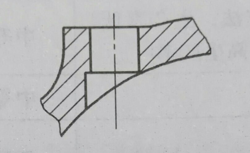 下图结构工艺性较合理的是（）。     （1）钻孔 （2）轴 （3）钻孔 （4）车内螺纹