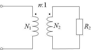 如图所示电路中含有理想变压器，一次侧匝数为N1，二次侧匝数为N2，n=N1/N2。当一次侧由电流源i