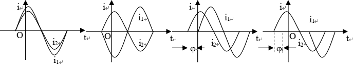如图所示，从左向右为图1、2、3、4，则表示同相关系的是（）。 