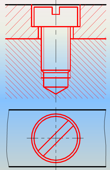 螺钉连接简化画法图片