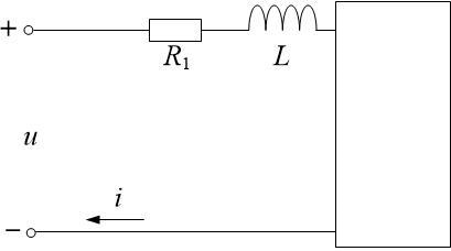 如图所示电路，R1=3欧姆，L=2H，u=30cos（2t)V，i=5cos（2t) A。请确定方框
