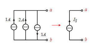 两电源电路为等效电路，则Is=______（A)。（提示：只需填写一个数字） 