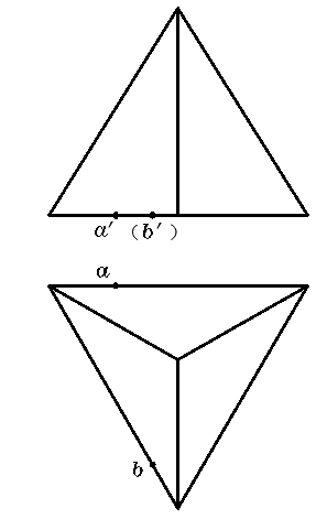 正三棱锥侧面投影图片