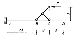 下图所示结构中，AD杆B截面的弯矩[图]等于 ____ [图]...下图所示结构中，AD杆B截面的弯