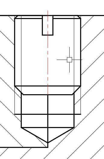 在装配图中内外螺纹旋合部分的正确画法是