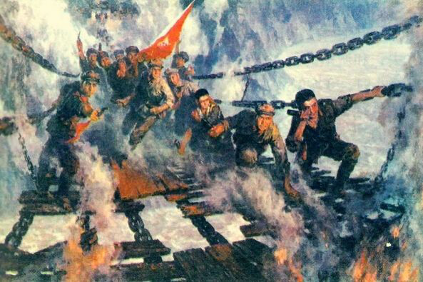 下图描述的历史事件发生在红军长征途中，该事件是 
