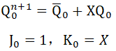 已知某同步时序电路的状态转移表如表1所示。用JK触发器实现表1的表达式为（） 