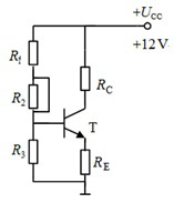 电路如图所示，已知R1 =5kΩ，R2=15kΩ，R3 =10kΩ，RC =2kΩ，RE = 2kΩ