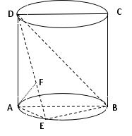 如图，圆柱的轴截面ABCD是正方形，点E在底面的圆周上。 ...如图，圆柱的轴截面ABCD是正方形，