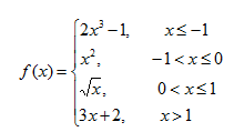 编写程序，根据分段函数y=f（x)的定义，输入x，输出y的值。                   