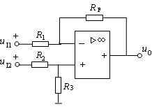 运算放大器接成图示电路后，其输入输出方式为（）。 