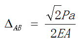 图示桁架EA=常数，A、B两点间相对线位移 [图]大小为：（)...图示桁架EA=常数，A、B两点间