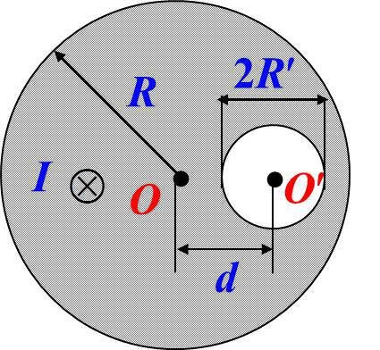 如图所示，一根半径为[图]的无限长载流直导体，导体上有...如图所示，一根半径为的无限长载流直导体，