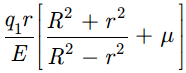 内半径为r、外半径为R的厚壁圆筒，当只受内压q1作用时，内半径的增大量为Δr=（)。
