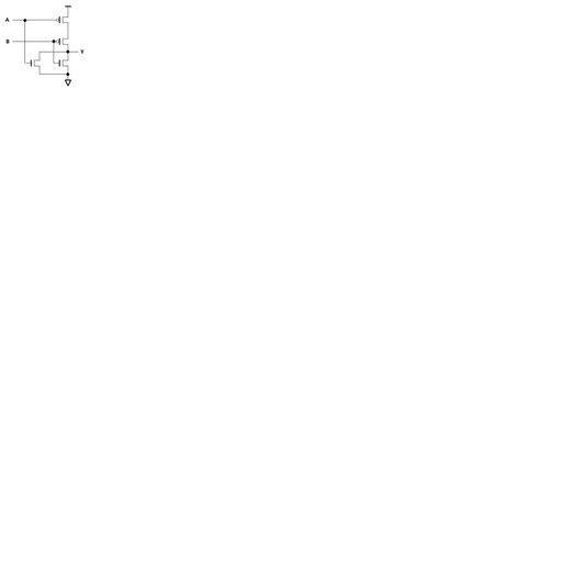 电路结构如下图所示，该电路实现的逻辑单元为 