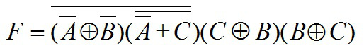 对下面的电路功能分析正确的是()。 A、化简后逻辑函数表达式为：F = A'B+CB、化简后逻辑函数