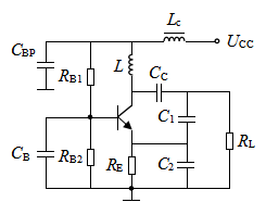 三端式振荡器如图所示，有关该电路的静输入电压、输出电流、输出电压和反馈电压的标注，以下说法错误的是（