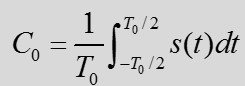 关于周期信号，当n=0时，，公式表示的含义以下说法正确的是 。