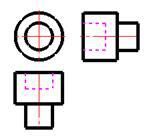 2.根据物体的一个视图,补画其它视图以确定物体的空间形状（）。
