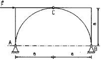 图示三铰刚架受力F作用，则B支座反力的大小为（） 