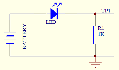 led正负极电路图图片