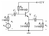 3.10共集电极放大电路如图所示，已知β=100，rbb’=200Ω，UBEQ=0.7V。 试：（１