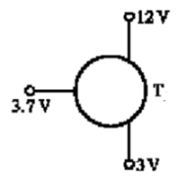 测得放大电路中某只晶体管的直流电位如图所示，该管是（）。 
