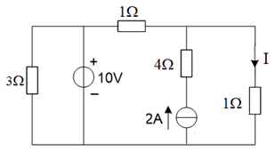 电路如下图所示，则电流I为（）。 