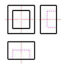 根据物体的一个视图,补画其它视图以确定物体的空间形状（）。