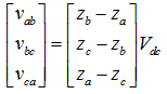 如下图所示，如果采用180°导电方式，定义，则下列选项正确的是（） A、电压方程：B、电压方程：C、