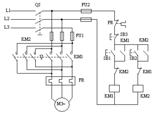 下图电动机控制电路功能存在的主要问题是（）。 