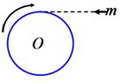 如图所示，一质量为[图]半径为[图]的匀质圆盘，正以角速...如图所示，一质量为半径为的匀质圆盘，正
