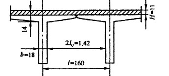 如图所示T形梁桥面板为铰接悬臂板。设计荷载为公路—Ⅰ级车辆荷载。桥面铺装为4cm的沥青混凝土，其重度