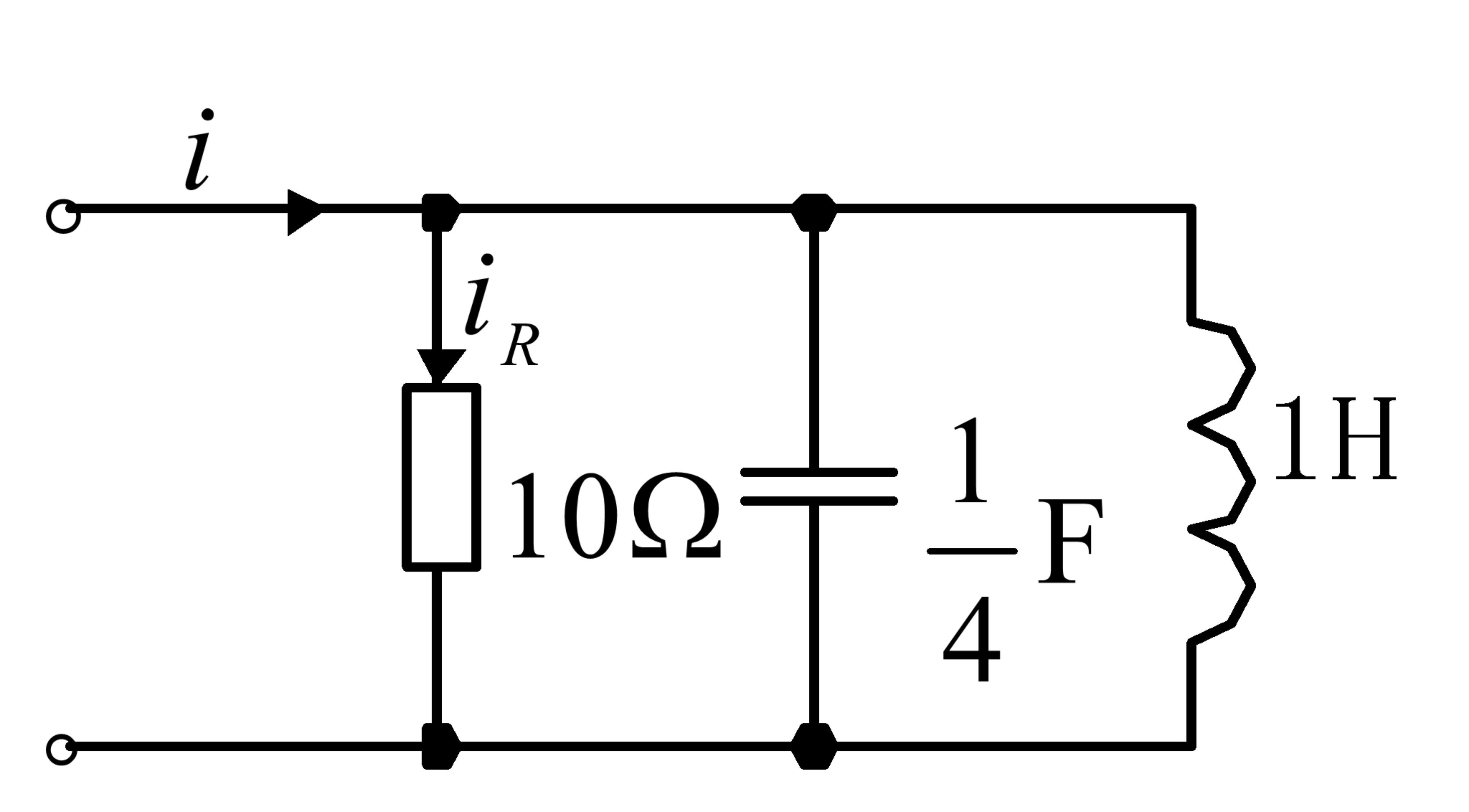 图5.2所示RLC并联谐振电路中，A，改变频率使得的有效值等于10A，此时频率f应为 图5.2A、1