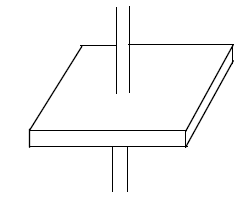 若把一根半径为，线电荷密度为的无限长直导线插入与其垂直的无限大介质薄板（介电常数）中，如图所示，则在