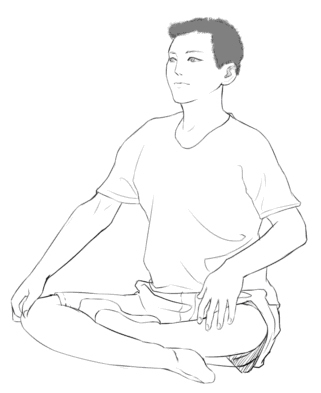 男子盘腿坐姿，主要运用的是腿部的髋关节、膝关节和_________关节。 