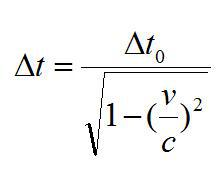 爱因斯坦的“时间延缓效应”公式是 （)