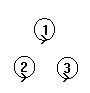 设S={1，2，3}，S上关系R的关系图为                             