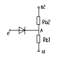 单结晶体管的特性曲线可以分为哪几段？如果用一个二极管和两个电阻接成如下方式，请按对单结晶体管特性曲线