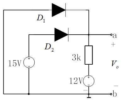 判断如图所示电路中各二极管的工作状态。 