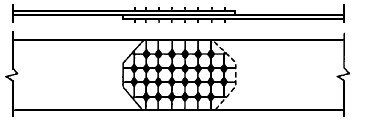 受拉板件(Q235钢，-400×22)，工地采用高强度螺栓摩擦型连接(M20，10.9级，μ=0.4