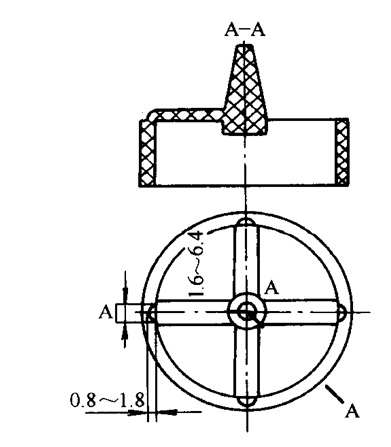 下图为轮辐式浇口图