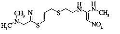 雷尼替丁的化学结构是A．B．C．D．E．雷尼替丁的化学结构是A．B．C．D．E．