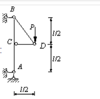 图示结构中,杆AB上C截面的弯距绝对值为:()。