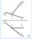 下图中两直线的相对几何关系是:()