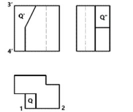 如下图,侧视图中封闭的线框Q”表示()