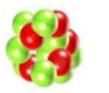 α辐射，又称α粒子，是由较大的不稳定原子核发射出的，下图中（)是α粒子。