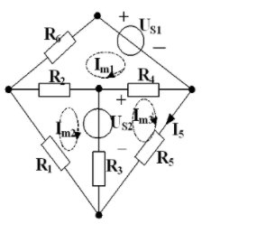 电路如图所示电路，已知R1=R2=10Ω，R3=4Ω，R4=R5=8Ω，R6=2Ω，Us1=40V，